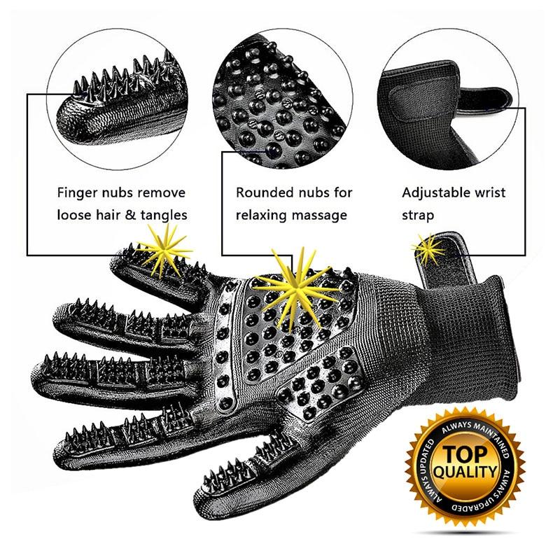 1 Pair Pet Grooming Gloves