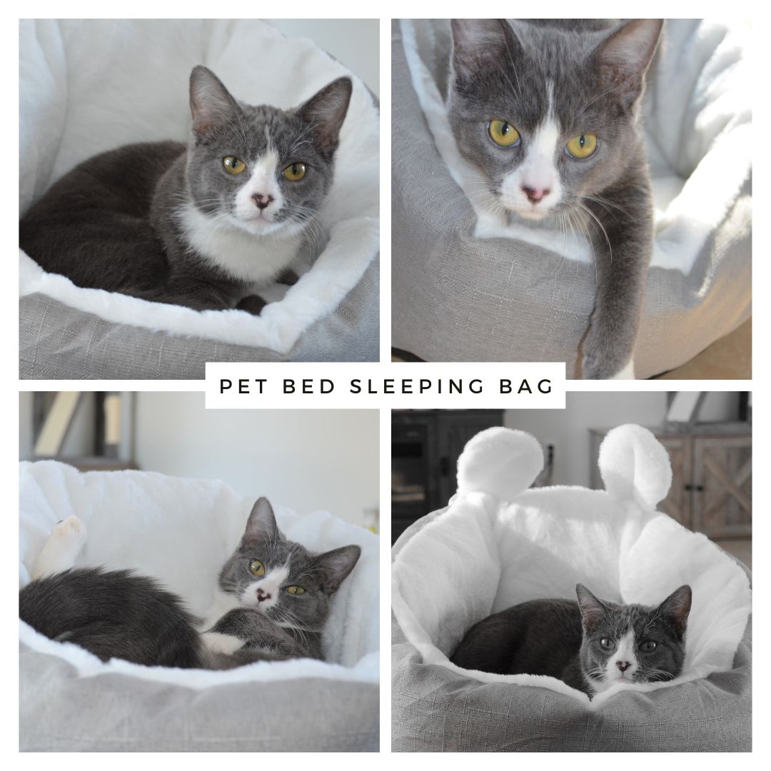 Cat Bed Sleeping Bag (Grey-Small)