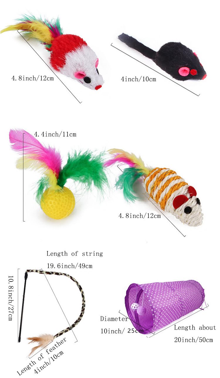 21 pcs assorted cat toys