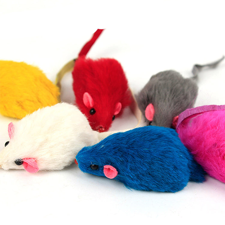 5 PCS PLUSH MOUSE CAT TOYS (Random Color)