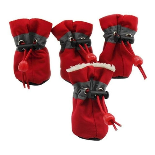 Dogs Winter Warm Shoes 4 PCS Set